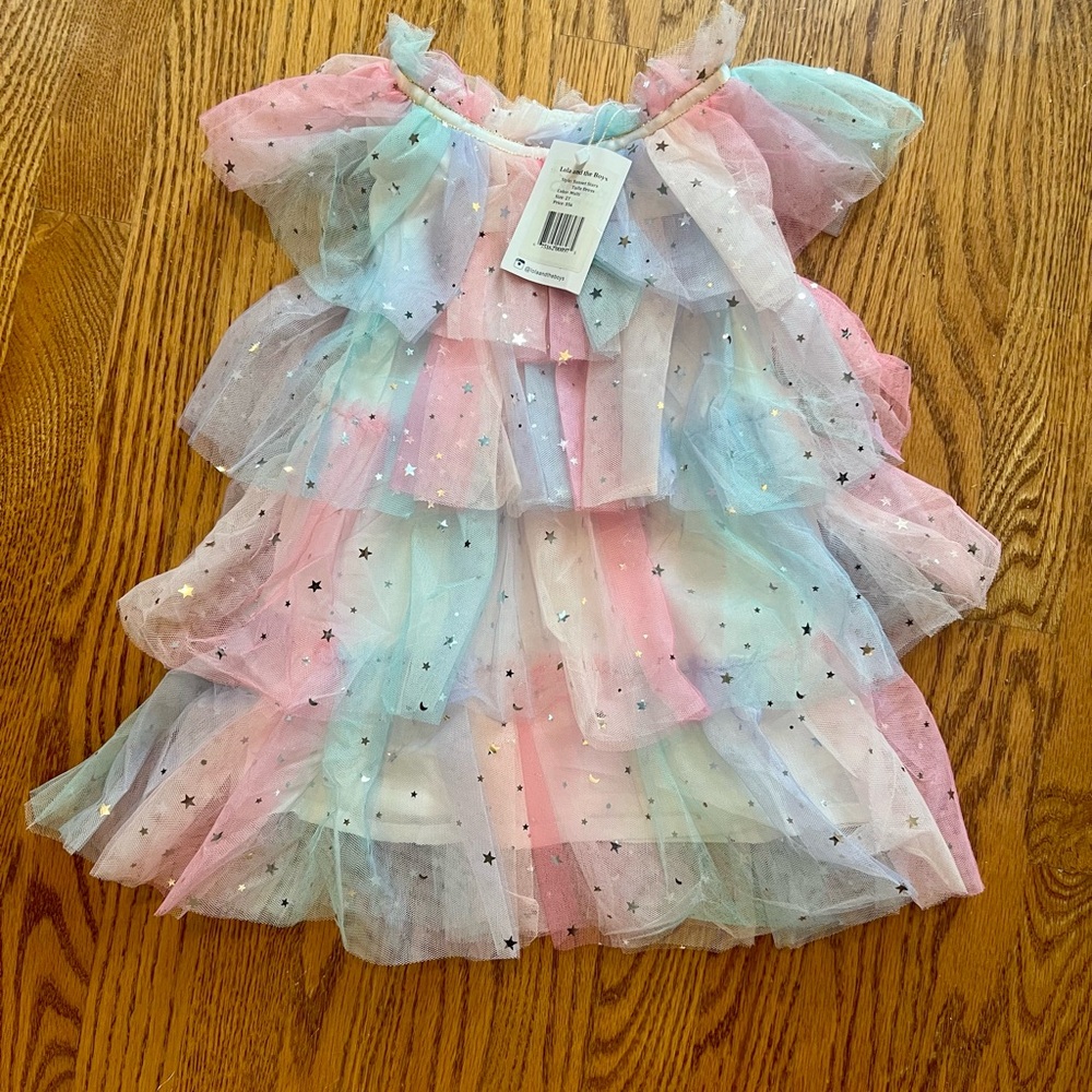 Lola + The Boys Rainbow Tulle Dress